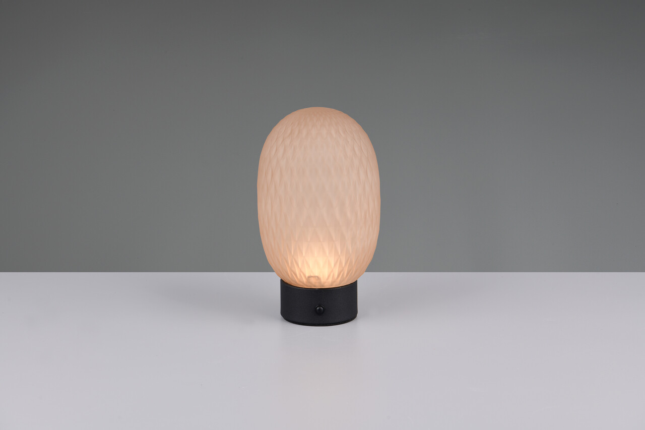 Lampa de masa Facette, TRIO, 11.8x20.5 cm, 1.5W, 1x SMD, sticla, chihlimbar - imagine 6